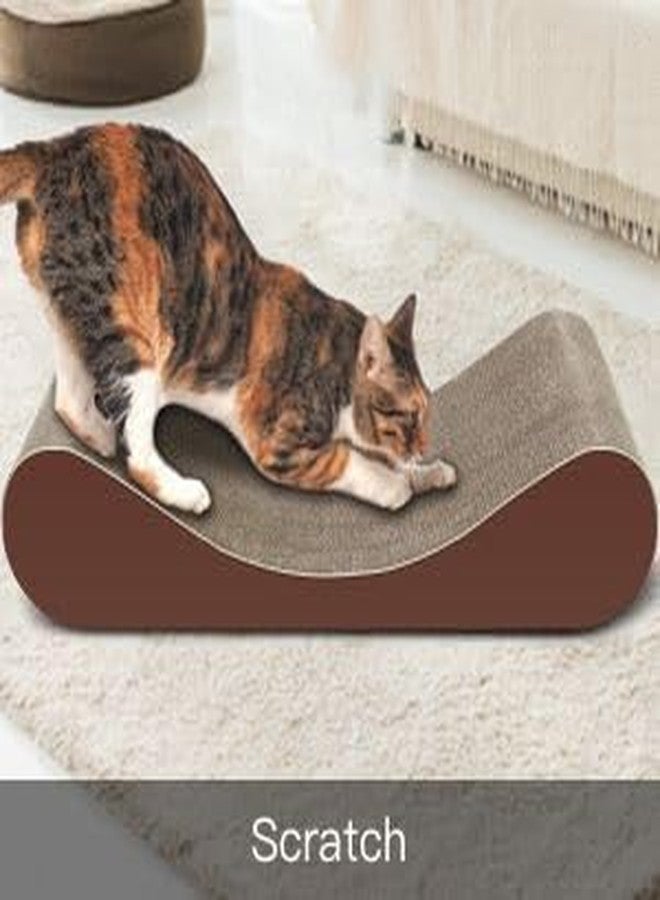 KittuPet لوح خدش للقطط من كيتو بيت مع نعناع بري ومكشطة متينة من الورق المقوى المموج. عمود خدش عصري قابل للعكس للقطط. يحمي أثاثك. يتضمن نعناع بري. وسادة خدش - Image 3